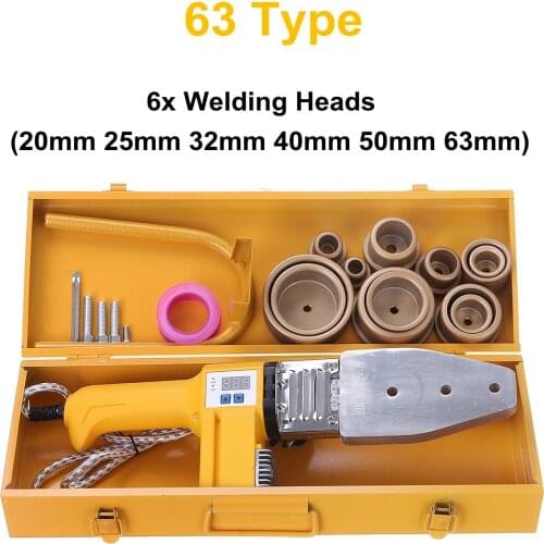 Electric Pipe Welding Machine Heating Tool Heads Set For PE PPR PB Plastic Tube PPR Welding Hot Melt Machine Temperature Control