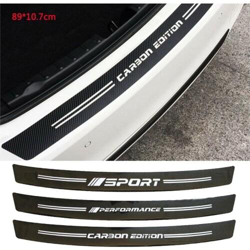 Carbon Fiber Car Door Sill Scuff Plate Guard Cover Strip Auto Car Bumper Protector Sticker for BMW 1 2 3 4 5 6 7 M3 M4 Z4 Series