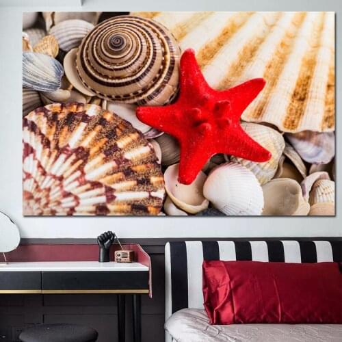Marine Theme Wall Poster And Prints Drifting Bottle Canvas Art Paintings On The Wall Canvas Art Seashell Pictures Decoration