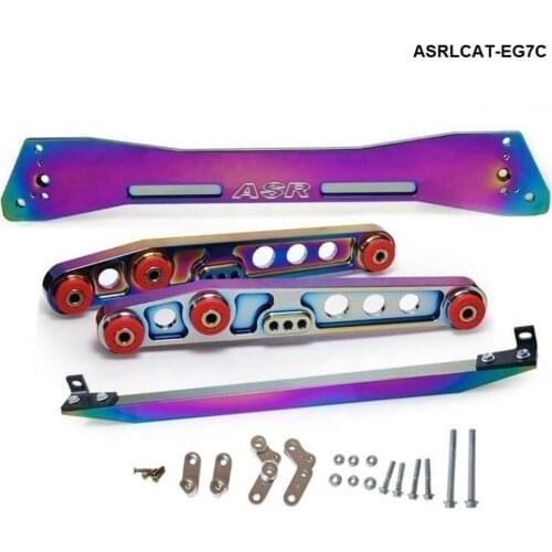 Neochrome Rear Subframe Brace +TIE BAR+ Rear Lower Control Arm For Honda Civic EG TK-ASRLCAT-EG7C
