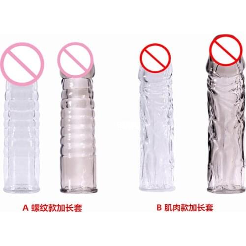 Wholesale Reusable Silicon Condom With Spike Dotted Penis Sleeve For Men Dildo Sheath Condoms Extender Sleeve Penis Cocks Cov
