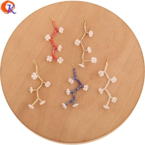 Cordial Design 40Pcs 18*53MM Jewelry Accessories/Hand Made/Flower Shape/DIY Jewelry Making/Earring Findings/Seed Bead Charms