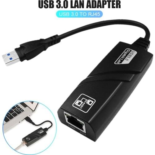 Pohiks 1pc USB 3.0 to 10/100/1000 Mbps Gigabit RJ45 Ethernet Network Adapter For PC Win7/Win8/Win10 Laptop