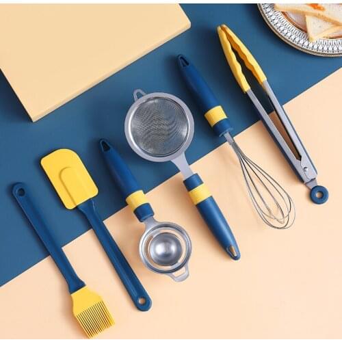 Silicone Baking Tool Set Food Grade High Temperature Resistant Scraper Oil Brush Egg Beater Food