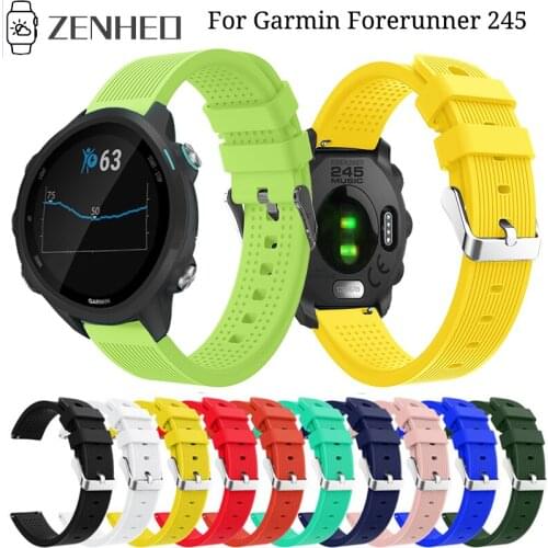 Silicone Bracelet Strap Band For Garmin Forerunner 245 245M/Music 645 Smart Watch Band Belt Replacement Watchband