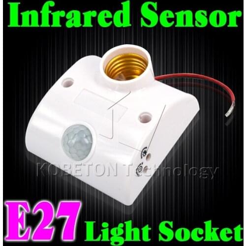 Good quality E27 LED Bulb Light Base Human Body Infrared IR Sensor PIR Motion Detector Wall Lamp Holder Socket AC 170V-250V