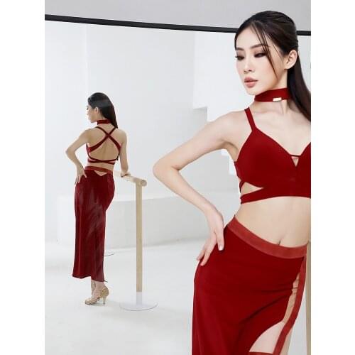 ZYMdancestyle Back X Top #2106 ZYM Latin Dance Top Wear Mini Top with Bra Many Colors Spring Summer Slim Fit Stylish Design