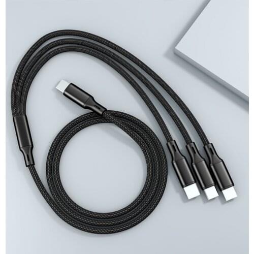 3 In 1 USB C Cable Type C To Type C Micro USB 8 Pin Cable PD USBC Charger For IPhone Android Tablet Tipo C 3 In 1 Charging Cord