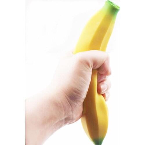 1PC Stress Pressure Relief Relax Novelty Fun toys Funny Anti Stress Ball Toys Squeeze Banana Kids Toy Charm Home Decoration