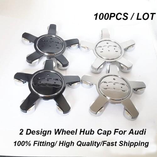 100pcs/set 135mm 4F0601165N 8R0601165 Car Wheel Center Hub Cap Car Rim Emblem Badge for audi A1 A2 A3 A4 A5 A6 A7 A8 Q1 Q3 Q5 Q7
