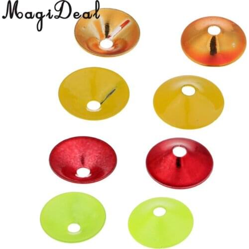 12pcs Fly Tying Materials Fishing Head Tube Flies Colourful Turbo Cones Disc Head