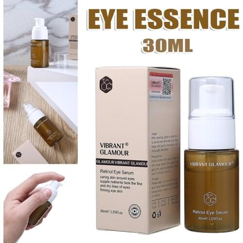 30ml Retinol Eye Serum Moisturizing Fade Dark Circles Reduce Wrinkles Eye Bags Remove Fine Line Eye Care Repairing Essence