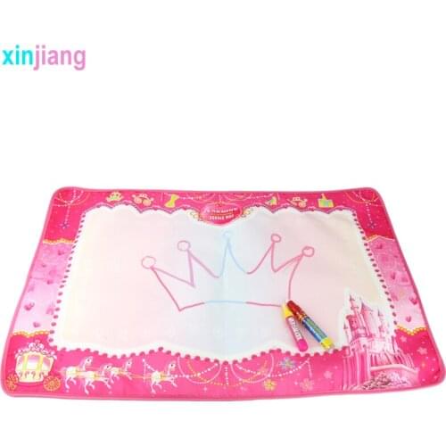 74*49cm Pink Princess Water Doodle Mat Drawing Board Coloring Books & 1 Pens Painting Board Educational Toys For Girls Kids