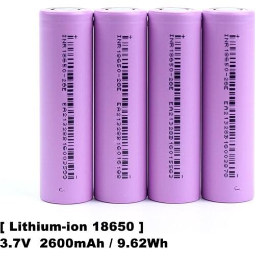 HAKADI 18650 3.7V 2600mah Rechargeable Lithium Ion Battery Cell 3-5C Discharge For DIY E-Bike Outdoor Supply LED Flashlight
