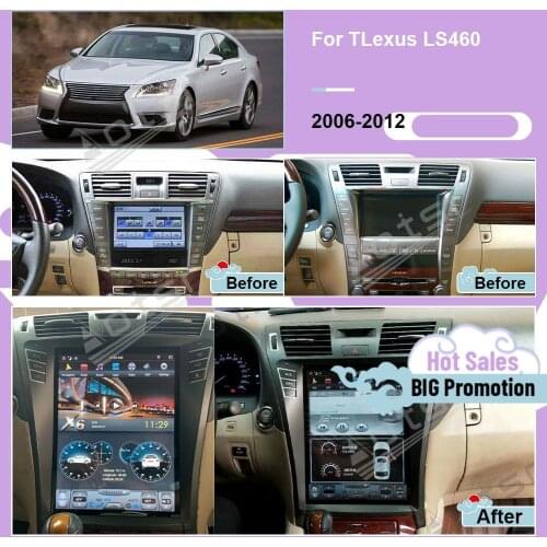 128G Tesla Screen Auto Stereo Android Player For Lexus LS460 LS600h 2006 2007 2008 2009 2010 2011 2012 GPS Navi Radio Head Unit