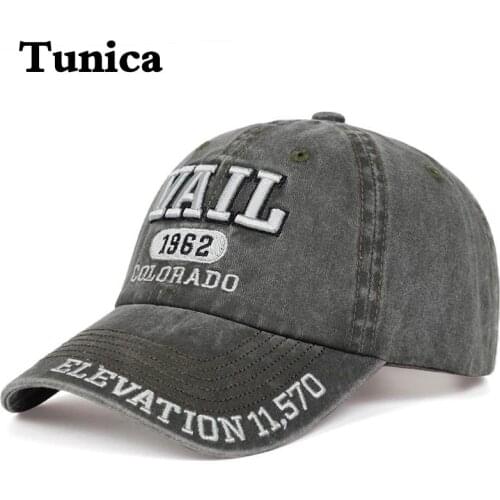 New Cotton washed hip hop baseball cap Fashion VAIL letter embroidery dad hat adjustable cotton outdoor sun hats sport golf caps