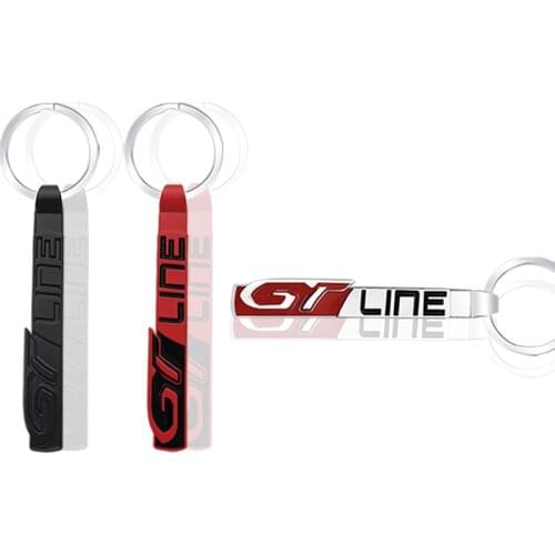 Zinc Alloy Keychain Car GT LINE Emblem Logo Keyring Metal Key Chain Ring For Peugeot GT 206 207 208 308 408 508 5008 3008