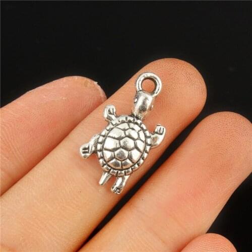 10pcs/Lot Sea Turtle Bead Charms Pendant Accessories Diy Earring Handmade Findings Jewelry Making Supplies Wholesale