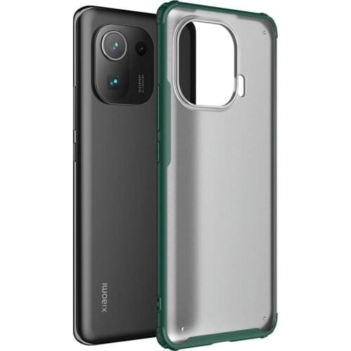 For Xiaomi Mi 11 Pro 2021 Bumper Case Acrylic Crystal Back Panel Funda Xiaomi 11 Pro Case Mi 11Pro Mi11 360 Protect Hard Cover