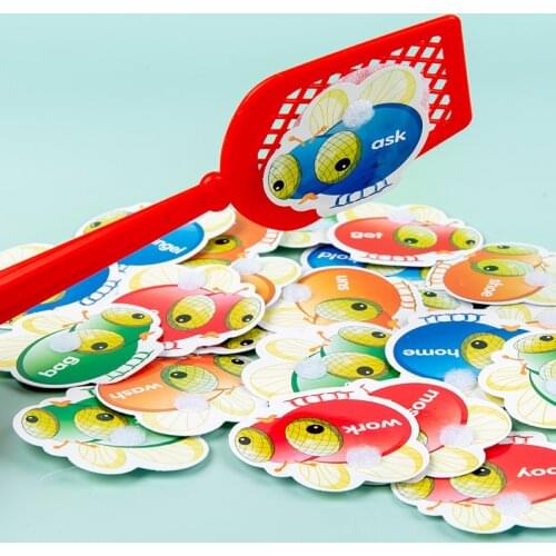 Learn Words Beat the Fly Game Kids Educational Puzzles Sight Word Swat Kindergarten Supplies Creative Children Interactive Toys