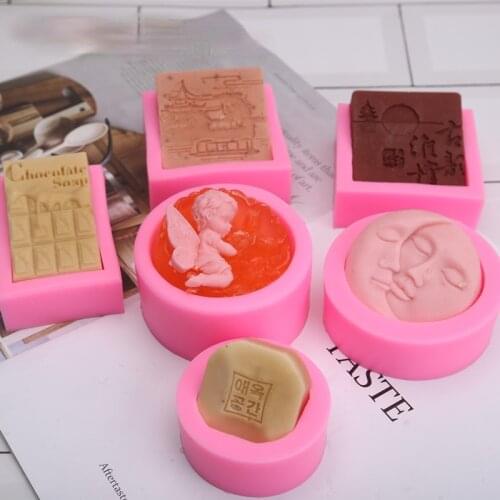 Diy Handmade Soap Mold New Handmade Soap Scented Candle Material Silicone Mold Chocolate Mold Soap Making Supplies Resin Molds