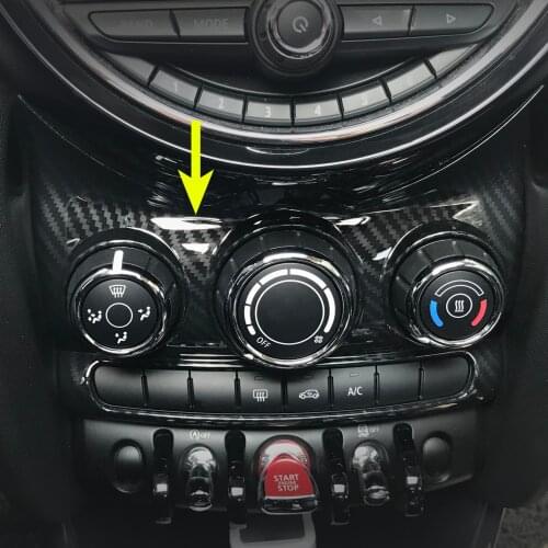 For Mini F55 F56 F57 Dashboard A/C Air Condition Switch Adjust Carbon Fiber Cover Interior Accessories