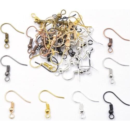 Hot Sale Earrings Clasps Hooks Silver Gold KC Gold Rhodium Copper Earwire for Jewelry Making Supplies DIY Handcraft Earrings
