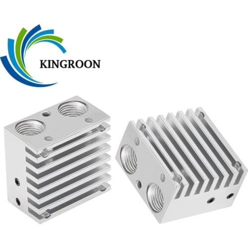 KINGROON E3D Heat Sink Single Head Two Colors Mixed Color Extruder Hotend Heat Sink e3d metal DIY aluminum block 3D Printer Part