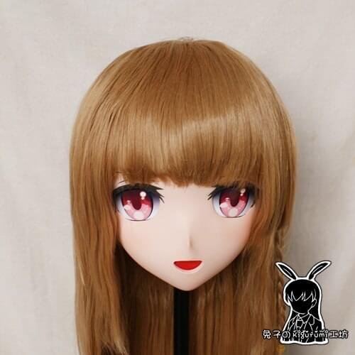 Rabbit 41) Handmade Female Resin Crossdress Pretty Girl Head Lolita Doll Mask Japanese Anime Cosplay Kigurumi Mask Crossdresser