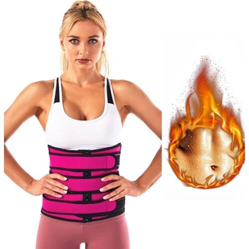 Lady Slim Thin Fajas Weight Loss Neoprene Sweat Body Shaper Adjustable Compression Waist Trainer Belly Corset For Body Shaping