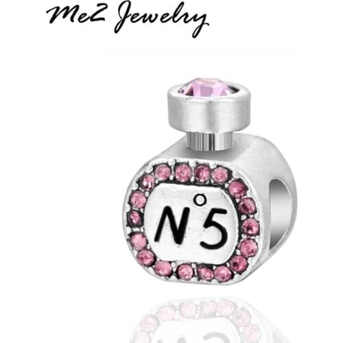 Hot sale Crystal Charm Beads Fits Pan Charms Bracelets Silver Original Charms Fashion Jewelry