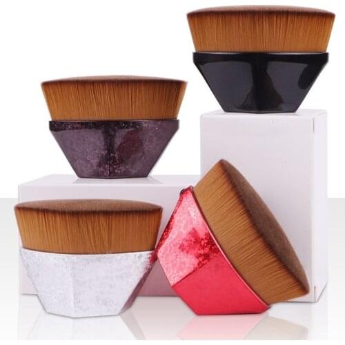 Makeup Brushes Foundation Brush BB Cream Loose Powder Flat Brush Kit Set Female Make Up Tool Cosmetics Beauty Red Yellow Silver