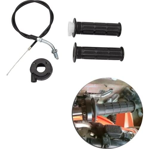 SPEEDWOW Motorcycle Grips 7/8" 22mm Hand Grip With Throttle With Twist Cable For ATV Quad Pit Dirt Bike Motocross Racing