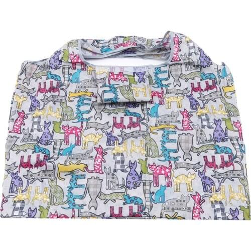 Shopping Bag Cat Cartoon Folding Portable Environmental Protection Tote Bag Waterproof Large-capacity Supermarket Storage Bag