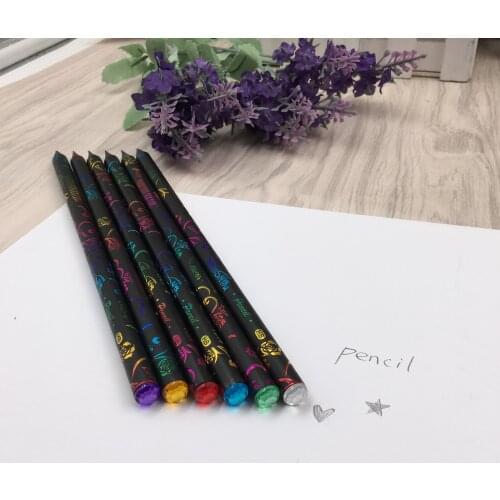 12 Pcs/Lot DIY Cute Plastic Black Refilled Durable HB Painting Drawing Pencil Diamond Earsers for Office and School Supplies
