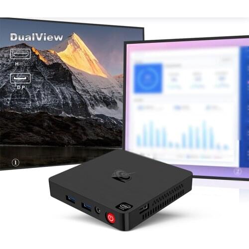 Newest T4 Mini PC Intel Atom X5 Z8500 Quad Core Windows 10 Mini PC 4K HTPC With 4GB RAM 64GB ROM USB 3.0 HD-MI-compatible and DP