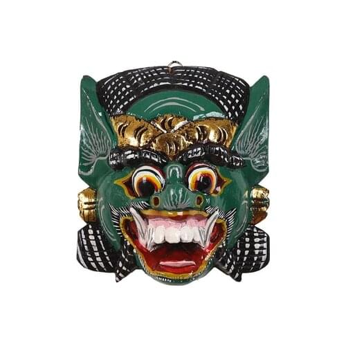 Crafts household wall hanging pendants carved mask face Crafts home Thai crafts tattoo shop background wall