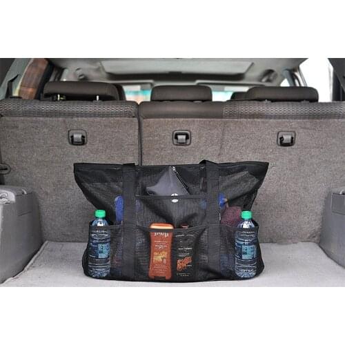 Portable Mesh Travel Dirty Clothes Washing Bag Breathable Mesh Handbag Portable Large Capacity Beach Bags