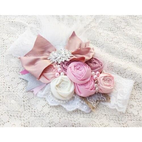 Free Shipping Flower Girl Headband Kids Hair Accessories Photo Prop