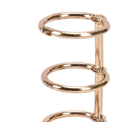 Practical Notebook Loose Leaf Binder 3-ring Gold Silver Loose-leaf Iron Split Hinged Rings Scrapbooking Binder Album Calendar