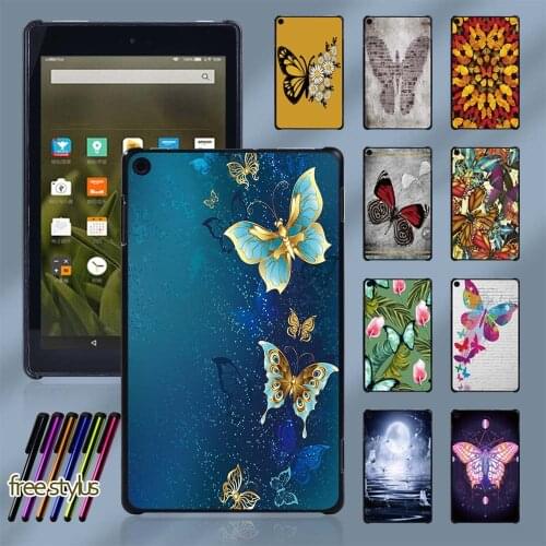 For Amazon Fire HD 8 Plus 2020/Fire 7 5th/7th/9th Gen/HD 8 6th/7th/8th/Fire HD 10 Anti-Fall Tablet Back Shell+ Free Stylus