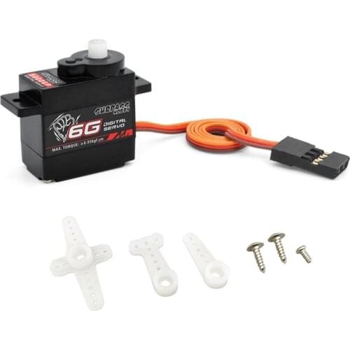 S0006P 6g Micro Digital Servo Plastic Gear Mini Servos For RC 1/24 Car Airplanes Fixed-wing Helicopter Parts