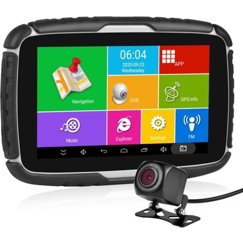 Fodsports 5.0 Motorcycle Android 6.0 GPS Navigation 720P Video Recorder Waterproof Bluetooth GPS Navigator Car Motorbike Cam DVR