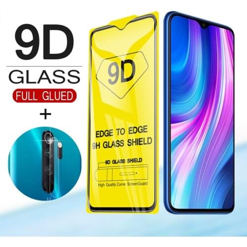 2 in 1 9D Screen Protector On Redmy Note 8 Pro 8T Protective Tempered Safety Glass For Xiaomi Redmi Note 8 Note8 Pro Front Glass