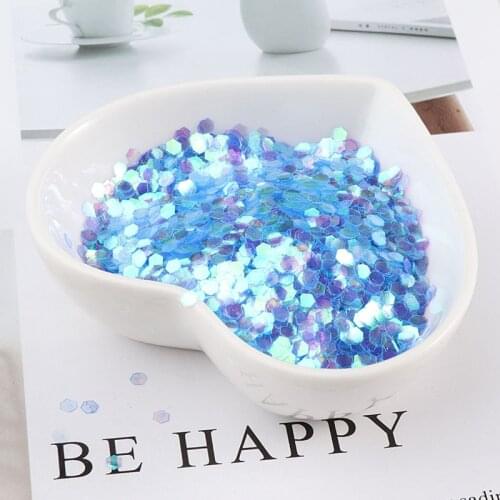 10g/Pack Ultrathin 3mm Hexagonal Shape Sequins for Nail art PET Color wedding dress mobile phone shell art Manicure Material