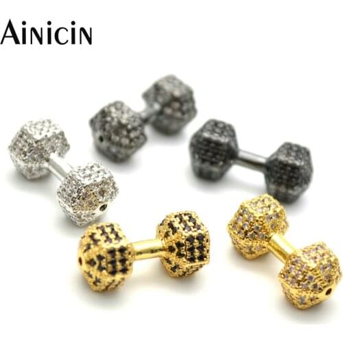 10pcs Rhinestone Setting 8x18mm Dumbbell Shape Fashion jewelry Making Findings For Bracelet Making Materials