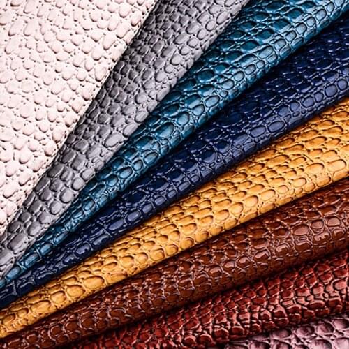 100*138cm Crocodile Grain Leather Fabric Synthetic Faux PU Leather For Making Shoes Bag Belts Sofa Clothes Upholstery DIY Craft