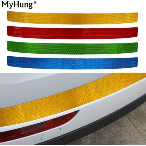 104*9cm Auto Parts Car Covers Car Rear Bumper Scuff Protective Sill Pedals Stickers Reflective Warning Decals For BMW Benz Audi