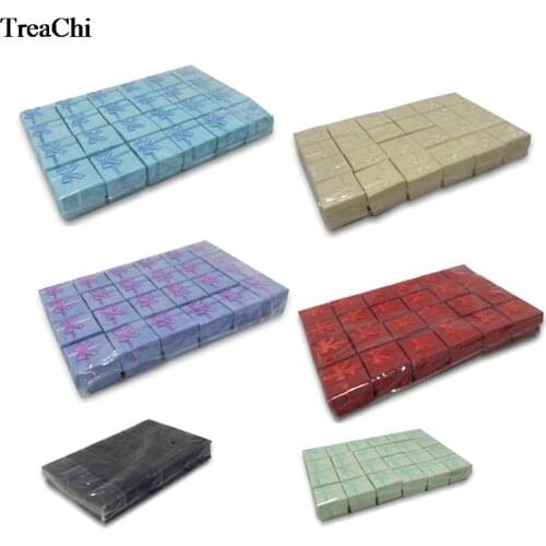 24Pcs Colorful Paper Jewelry Package Box Bulk Wedding Earrings Stud Organizer Party Ribbon Gift Box Ring Storage Box 4*4*3cm