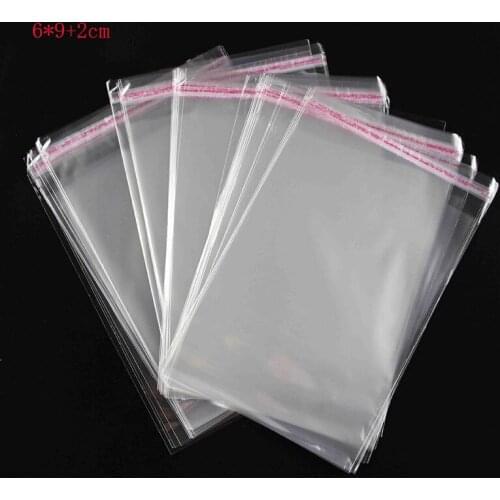 600 Pcs 6 x 9 cm Clear Plastic Packaging Bags 2.36" x 3.54" Poly OPP Small Cello Cellophane Bag for Gift Packing